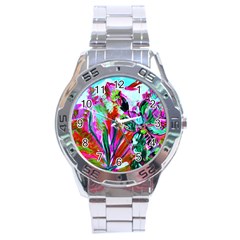 Dscf1472   Copy - Blooming Desert With Red Cactuses Stainless Steel Analogue Watch by bestdesignintheworld