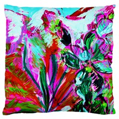 Dscf1472   Copy - Blooming Desert With Red Cactuses Large Cushion Case (two Sides) by bestdesignintheworld