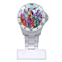 Dscf1472   Copy - Blooming Desert With Red Cactuses Plastic Nurses Watch by bestdesignintheworld