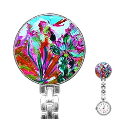 Dscf1472   Copy - Blooming Desert With Red Cactuses Stainless Steel Nurses Watch by bestdesignintheworld