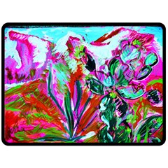 Dscf1472   Copy - Blooming Desert With Red Cactuses Double Sided Fleece Blanket (large)  by bestdesignintheworld