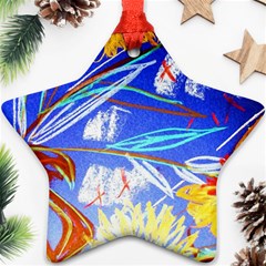 Dscf1385 - Sunflowers In Ceramic Jur Ornament (star) by bestdesignintheworld