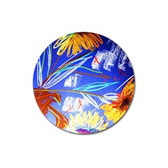 Dscf1385 - Sunflowers In Ceramic Jur Magnet 3  (round) by bestdesignintheworld