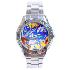 Dscf1385 - Sunflowers In Ceramic Jur Stainless Steel Analogue Watch by bestdesignintheworld