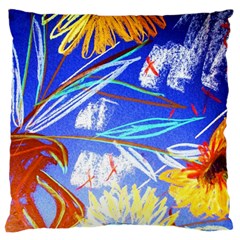 Dscf1385 - Sunflowers In Ceramic Jur Large Cushion Case (two Sides) by bestdesignintheworld