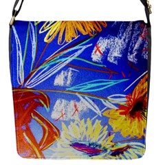 Dscf1385 - Sunflowers In Ceramic Jur Flap Messenger Bag (s) by bestdesignintheworld