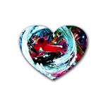 Dscf2356 - red aierplane Heart Coaster (4 pack)  Front