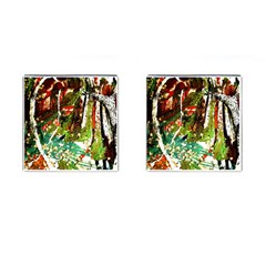 April -    Birds Of Paradise Cufflinks (square) by bestdesignintheworld