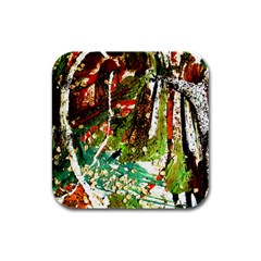 April -    Birds Of Paradise Rubber Square Coaster (4 Pack)  by bestdesignintheworld