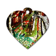 April -    Birds Of Paradise Dog Tag Heart (two Sides) by bestdesignintheworld