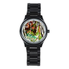 April -    Birds Of Paradise Stainless Steel Round Watch by bestdesignintheworld