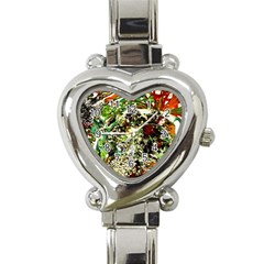 April   Birds Of Paradise 5 Heart Italian Charm Watch by bestdesignintheworld