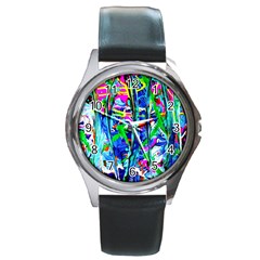 Dscf1656 - Surfers Boards Round Metal Watch by bestdesignintheworld