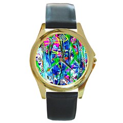 Dscf1656 - Surfers Boards Round Gold Metal Watch by bestdesignintheworld