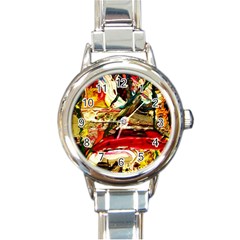 Dscf2283 - Mountain Landscape Round Italian Charm Watch by bestdesignintheworld