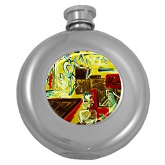 Dscf1482 - Ancient Geomenty Round Hip Flask (5 Oz) by bestdesignintheworld