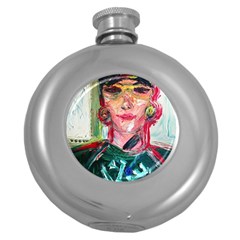 Dscf2299 - Texan Girl Round Hip Flask (5 Oz) by bestdesignintheworld