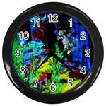 Dscf2472 - perfect night for samurai Wall Clocks (Black) Front