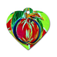 Dscf1458 - Fruits Geometry Dog Tag Heart (one Side) by bestdesignintheworld