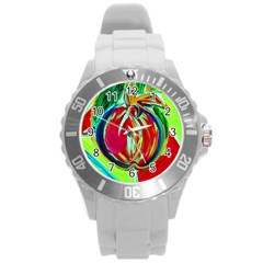 Dscf1458 - Fruits Geometry Round Plastic Sport Watch (l) by bestdesignintheworld