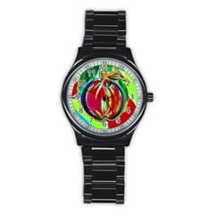 Dscf1458 - Fruits Geometry Stainless Steel Round Watch by bestdesignintheworld