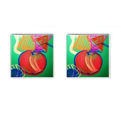 Dscf1425 (1) - Fruits And Geometry-2 Cufflinks (square) by bestdesignintheworld