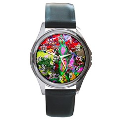 Dscf1239 - Desert In A Bloom Round Metal Watch by bestdesignintheworld