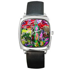 Dscf1239 - Desert In A Bloom Square Metal Watch by bestdesignintheworld