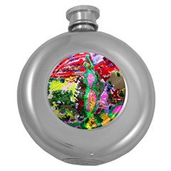 Dscf1239 - Desert In A Bloom Round Hip Flask (5 Oz) by bestdesignintheworld