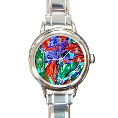 Dscf1366 - Birds Of Paradise Round Italian Charm Watch by bestdesignintheworld