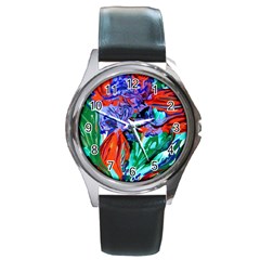 Dscf1366 - Birds Of Paradise Round Metal Watch by bestdesignintheworld