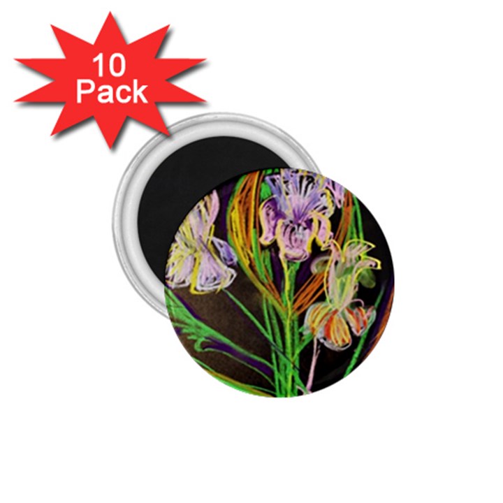 Dscf1378 - irises on the black 1.75  Magnets (10 pack) 