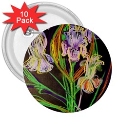 Dscf1378 - Irises On The Black 3  Buttons (10 Pack)  by bestdesignintheworld