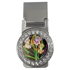 Dscf1378 - Irises On The Black Money Clips (cz)  by bestdesignintheworld