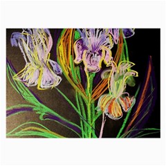 Dscf1378 - Irises On The Black Large Glasses Cloth by bestdesignintheworld