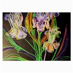 Dscf1378 - irises on the black Large Glasses Cloth (2-Side) Front