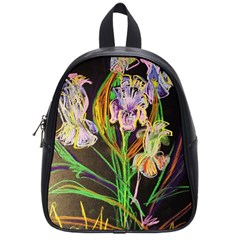 Dscf1378 - Irises On The Black School Bag (small) by bestdesignintheworld