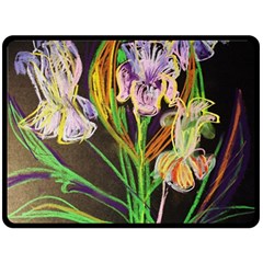 Dscf1378 - Irises On The Black Fleece Blanket (large)  by bestdesignintheworld