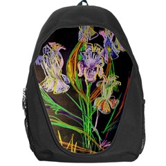 Dscf1378 - Irises On The Black Backpack Bag by bestdesignintheworld