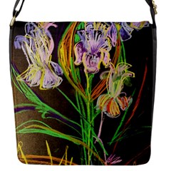 Dscf1378 - Irises On The Black Flap Messenger Bag (s) by bestdesignintheworld