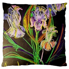 Dscf1378 - Irises On The Black Standard Flano Cushion Case (one Side) by bestdesignintheworld