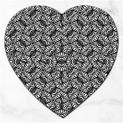 Modern Tribal Bold Pattern Jigsaw Puzzle (heart) by dflcprints