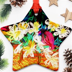 Dscf1390 - Basket Flowers Star Ornament (two Sides) by bestdesignintheworld