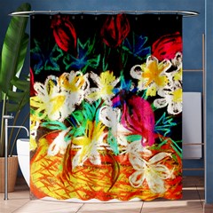 Dscf1390 - Basket Flowers Shower Curtain 60  X 72  (medium)  by bestdesignintheworld