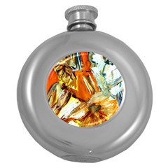 Dscf1503 - With Themis On A Shade Round Hip Flask (5 Oz) by bestdesignintheworld