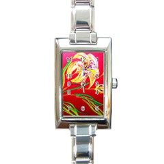 Dscf1393 - Tender Bright Lillies Rectangle Italian Charm Watch by bestdesignintheworld