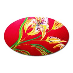 Dscf1393 - Tender Bright Lillies Oval Magnet by bestdesignintheworld