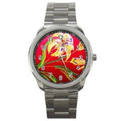 Dscf1393 - Tender Bright Lillies Sport Metal Watch by bestdesignintheworld