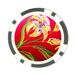 Dscf1393 - Tender Bright Lillies Poker Chip Card Guard by bestdesignintheworld