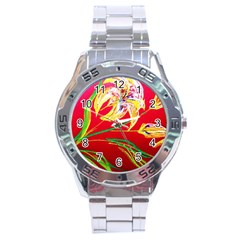 Dscf1393 - Tender Bright Lillies Stainless Steel Analogue Watch by bestdesignintheworld